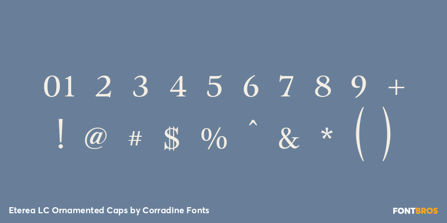 Eterea LC Ornamented Caps Font Poster #4