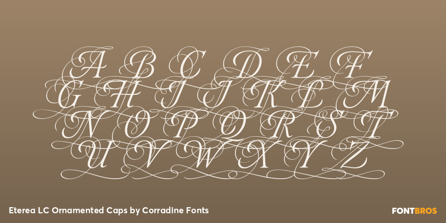 Eterea LC Ornamented Caps Font Poster #1