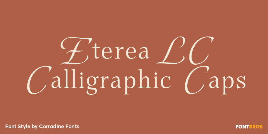 Eterea LC Calligraphic Caps Font Poster #1