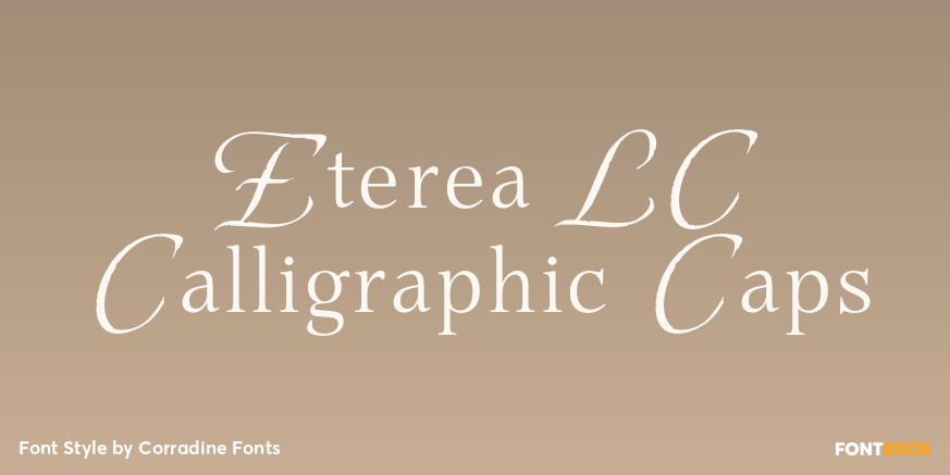Eterea LC Calligraphic Caps Poster