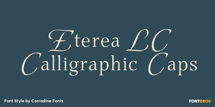 Eterea LC Calligraphic Caps Font Poster #1