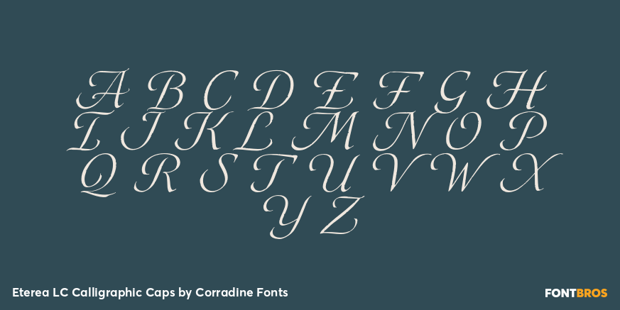 Eterea LC Calligraphic Caps Font Poster #2