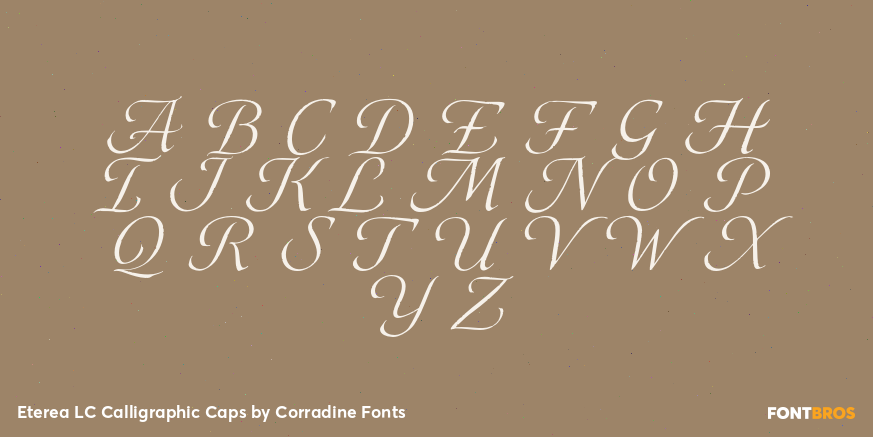 Eterea LC Calligraphic Caps Font Poster #1