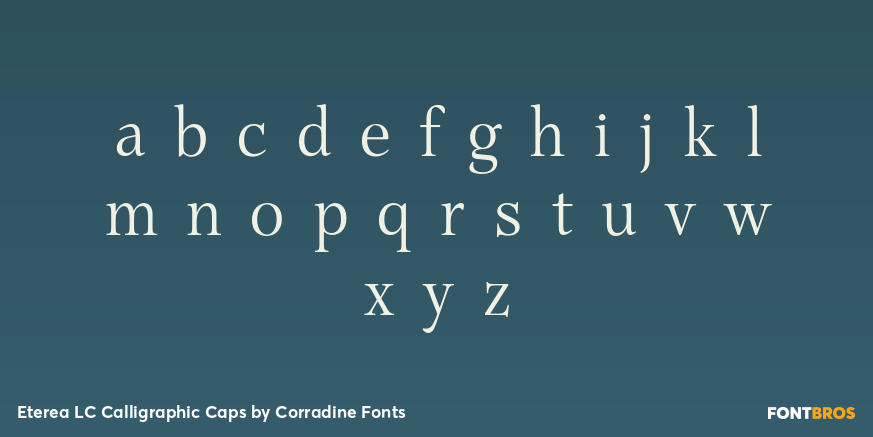 Eterea LC Calligraphic Caps Font Poster #1