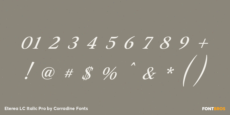 Eterea LC Italic Pro Font Poster #1