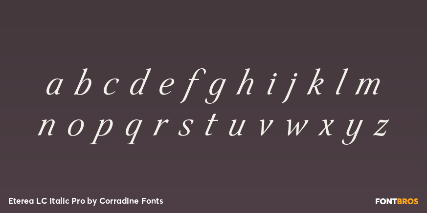 Eterea LC Italic Pro Font Poster #1