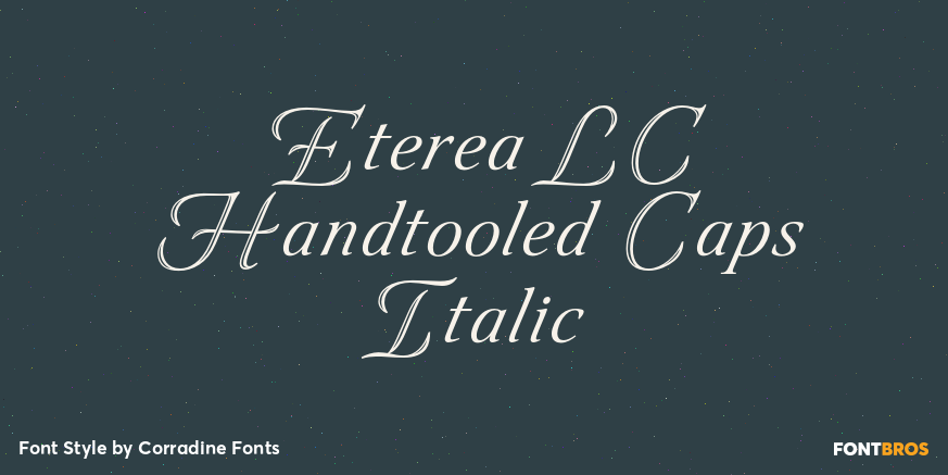 Eterea LC Handtooled Caps Italic Poster