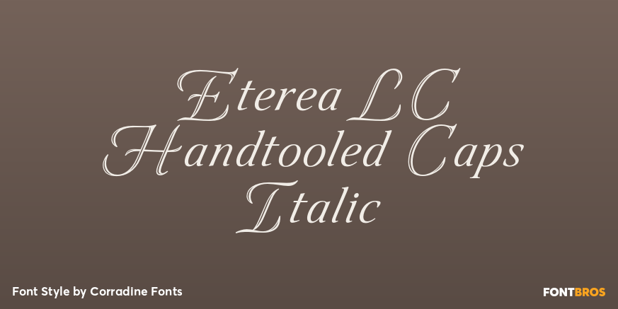 Eterea LC Handtooled Caps Italic Poster