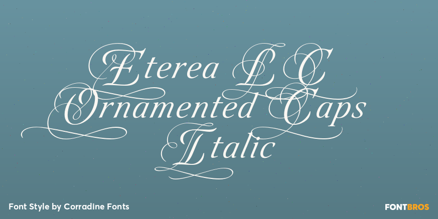 Eterea LC Ornamented Caps Italic Font Poster #1
