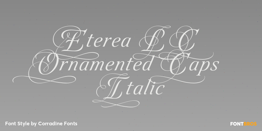 Eterea LC Ornamented Caps Italic Poster