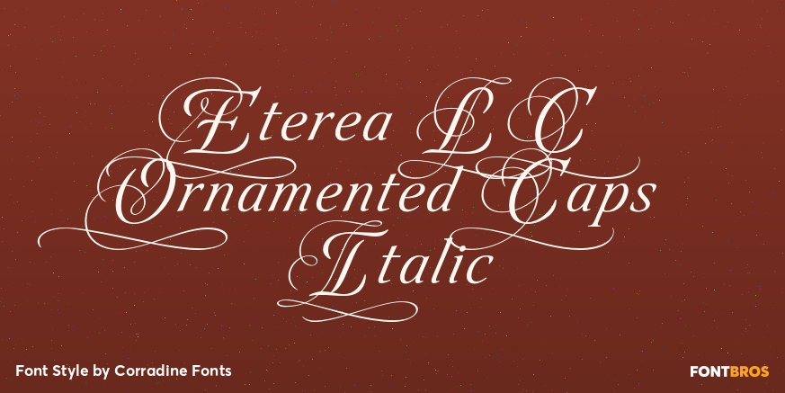 Eterea LC Ornamented Caps Italic Poster