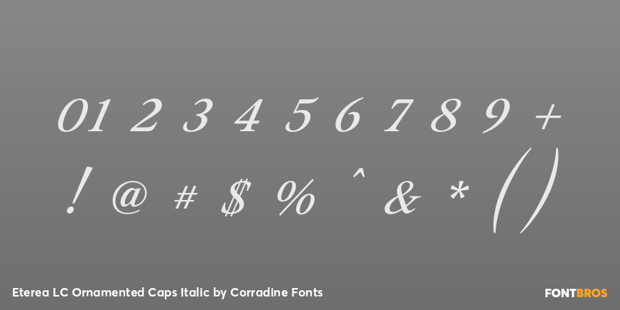 Eterea LC Ornamented Caps Italic Font Poster #1