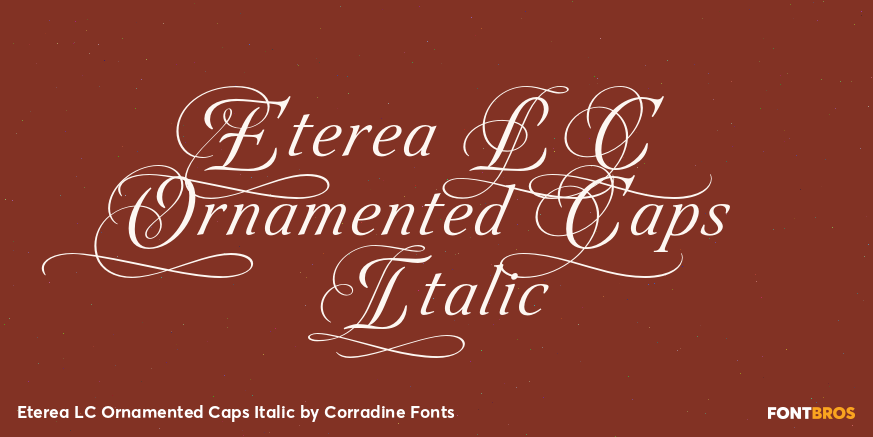Eterea LC Ornamented Caps Italic Poster