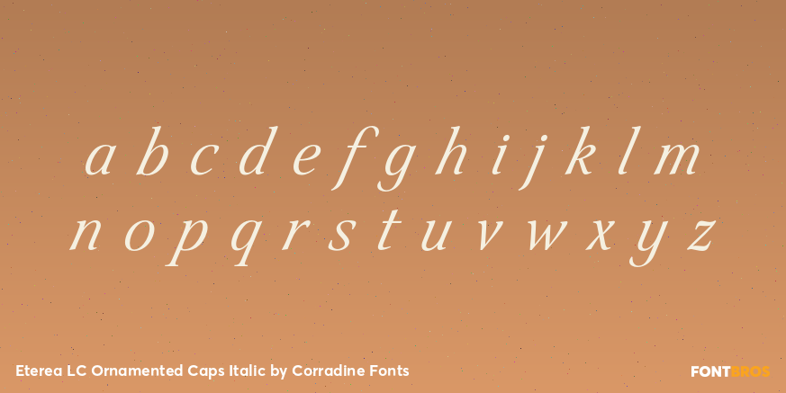 Eterea LC Ornamented Caps Italic Font Poster #1