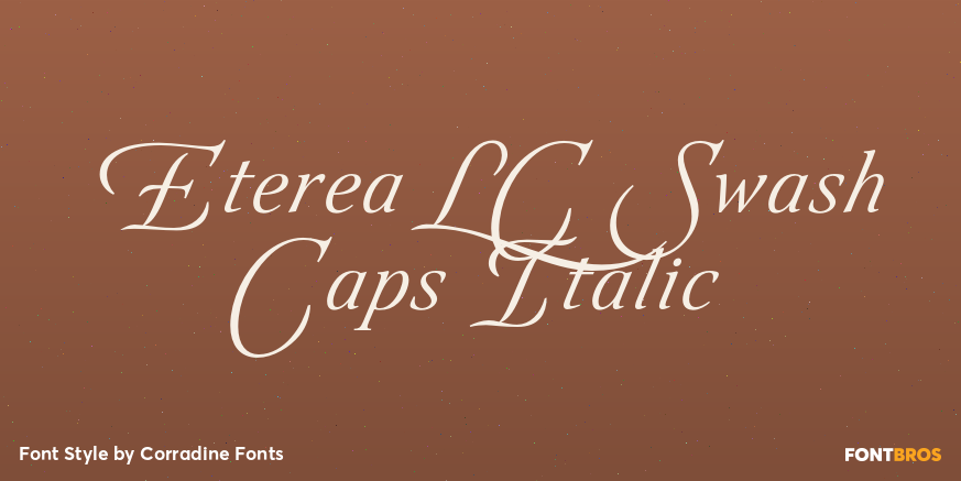 Eterea LC Swash Caps Italic Font Poster #1