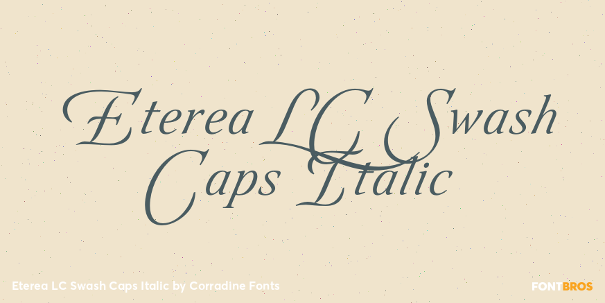 Eterea LC Swash Caps Italic Poster