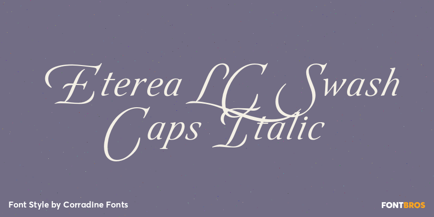 Eterea LC Swash Caps Italic Poster