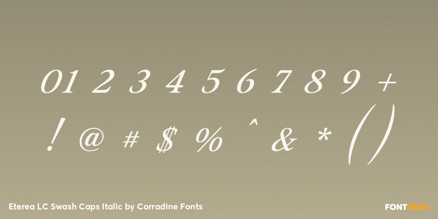 Eterea LC Swash Caps Italic Font Poster #1
