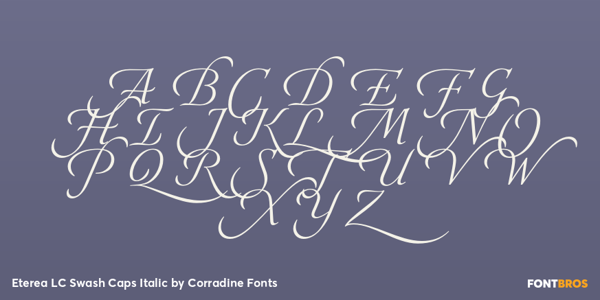 Eterea LC Swash Caps Italic Font Poster #1