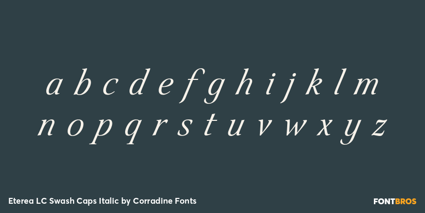 Eterea LC Swash Caps Italic Font Poster #1