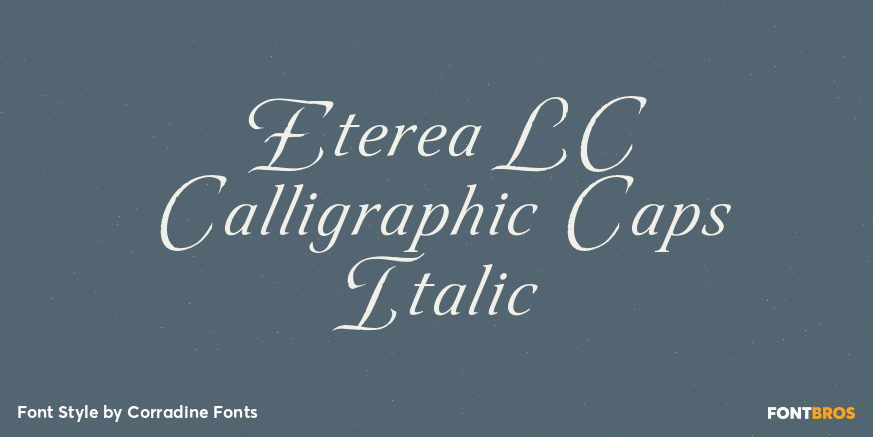 Eterea LC Calligraphic Caps Italic Poster
