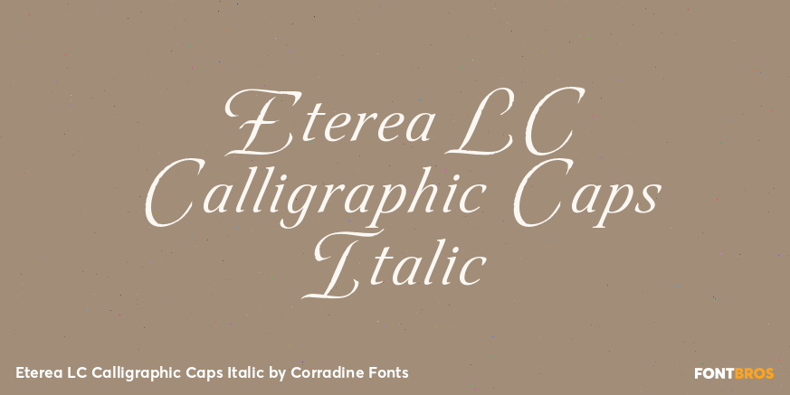 Eterea LC Calligraphic Caps Italic Font Poster #1
