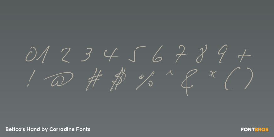 Betico's Hand Font Poster #4