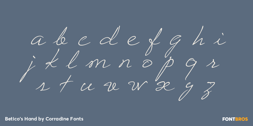 Betico's Hand Font Poster #3
