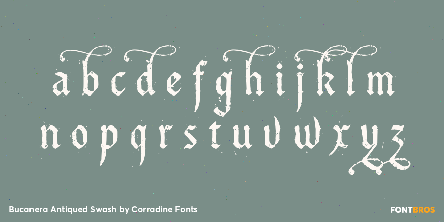Bucanera Antiqued Swash Font Poster #3