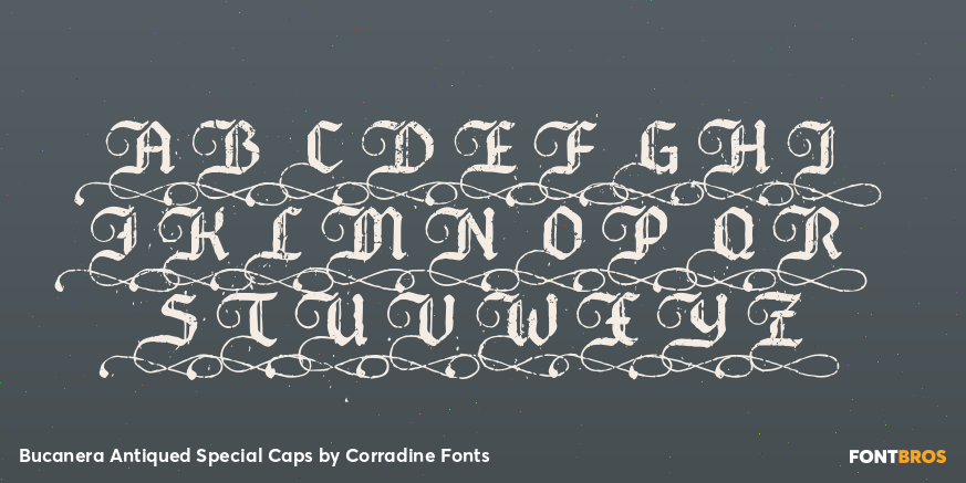 Bucanera Antiqued Special Caps Font Poster #1