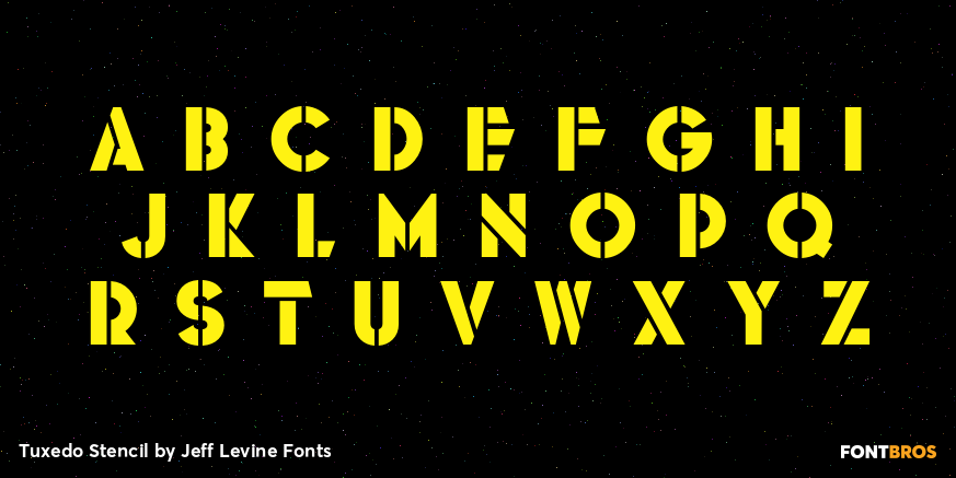 Tuxedo Stencil Font Poster #2