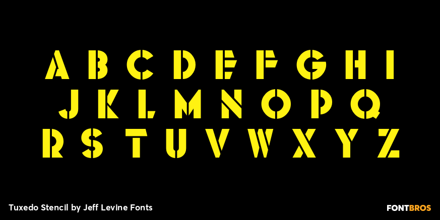 Tuxedo Stencil Font Poster #3