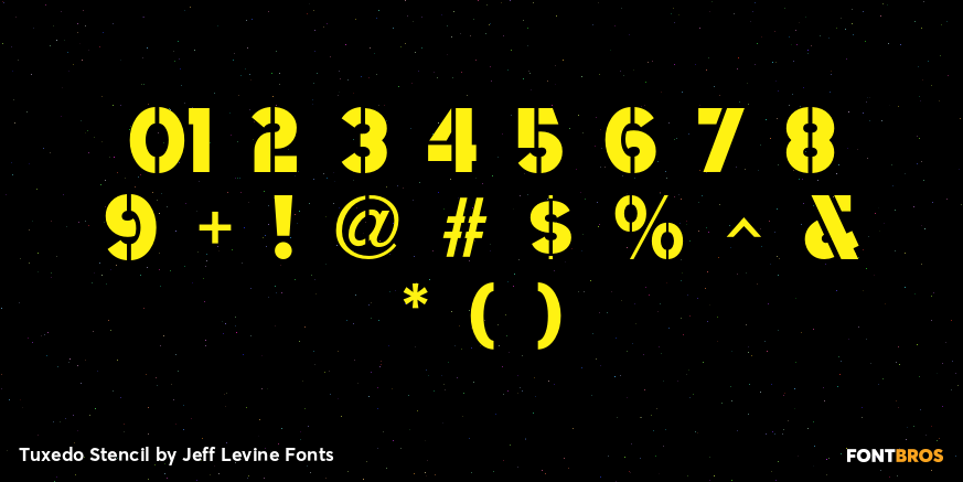 Tuxedo Stencil Font Poster #4