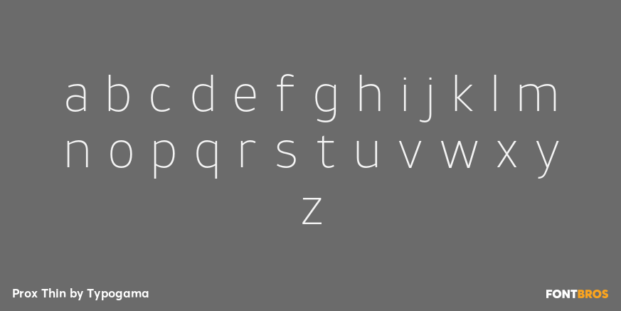 Prox Thin Font Poster #3