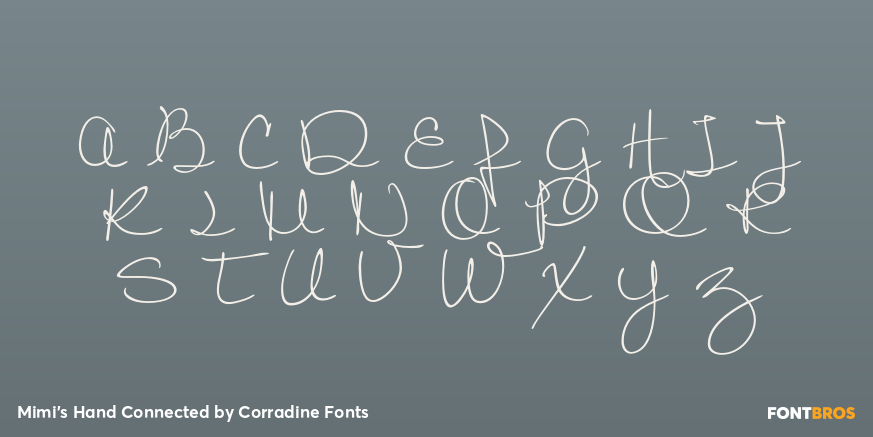 Mimi's Hand Connected Font Poster #2