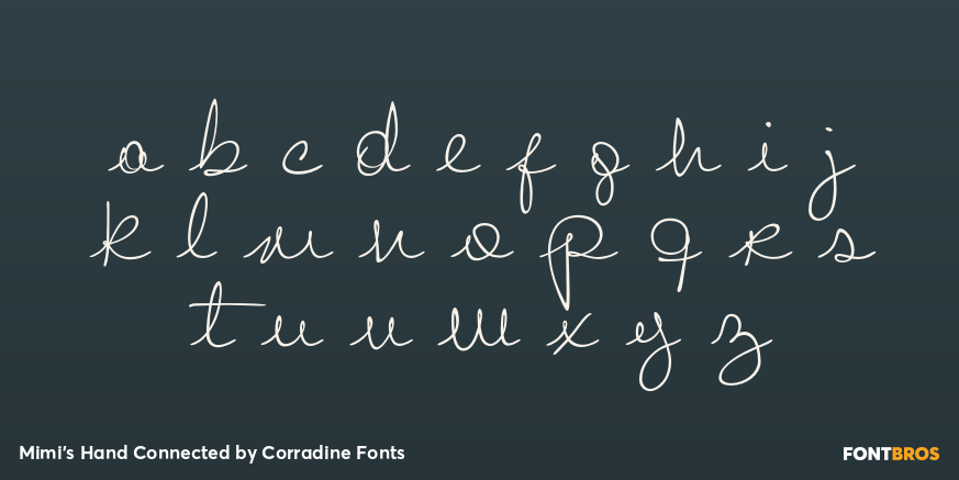 Mimi's Hand Connected Font Poster #3