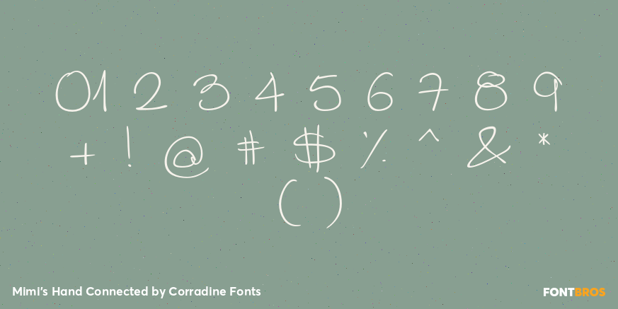 Mimi's Hand Connected Font Poster #4