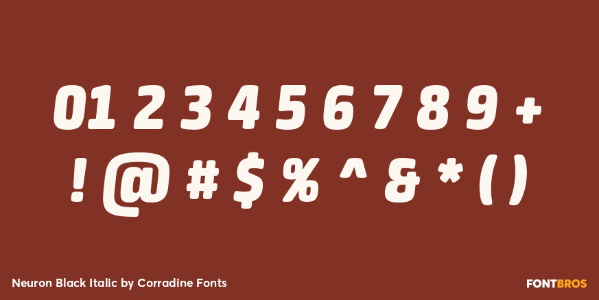 Neuron Black Italic Font Poster #4
