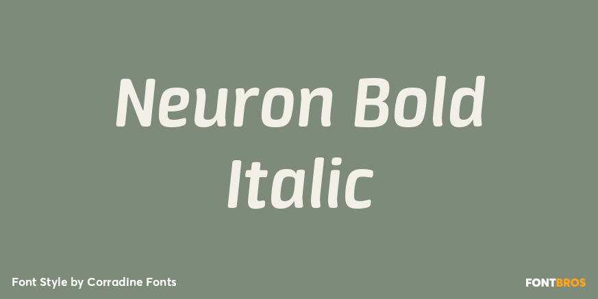 Neuron Bold Italic Font Poster #1