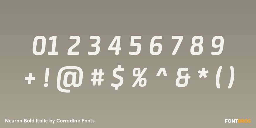 Neuron Bold Italic Font Poster #1