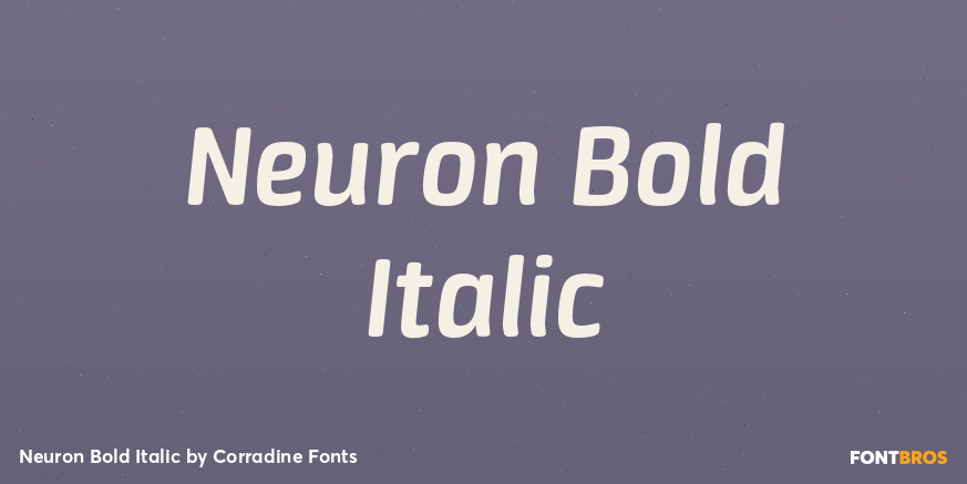 Neuron Bold Italic Font Poster #1