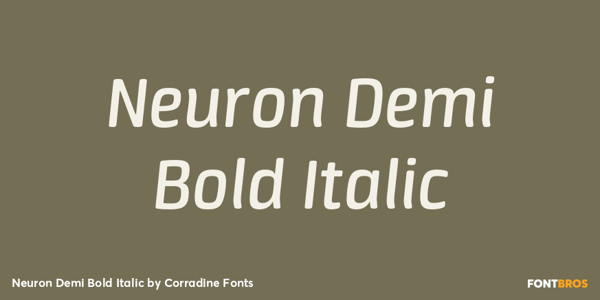 Neuron Demi Bold Italic Font Poster #1