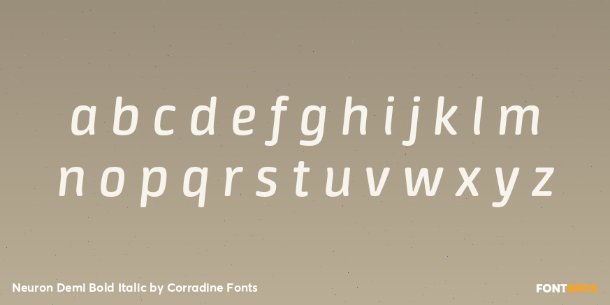 Neuron Demi Bold Italic Font Poster #3