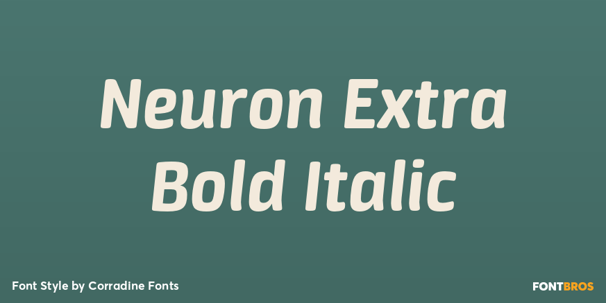 Neuron Extra Bold Italic Font Poster #1