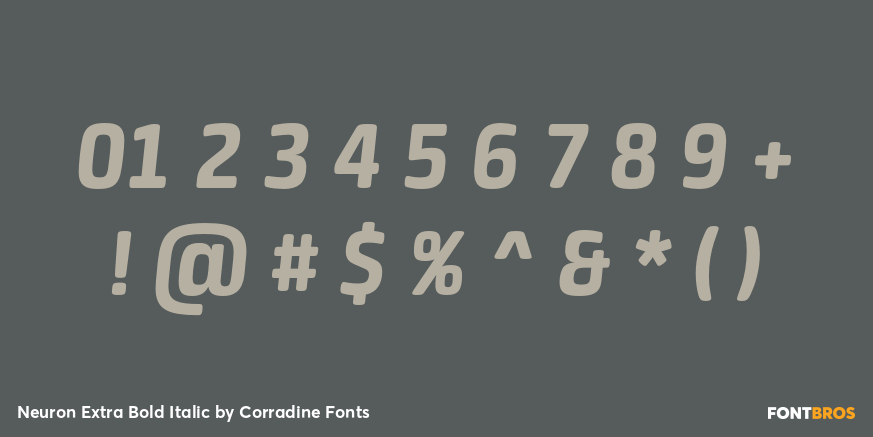Neuron Extra Bold Italic Font Poster #1