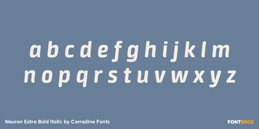 Neuron Extra Bold Italic Font Poster #1