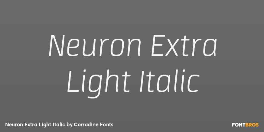 Neuron Extra Light Italic Font Poster #1