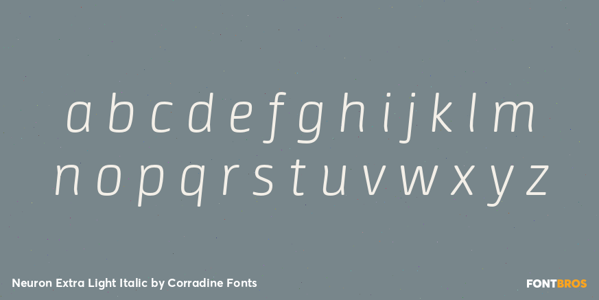 Neuron Extra Light Italic Font Poster #3