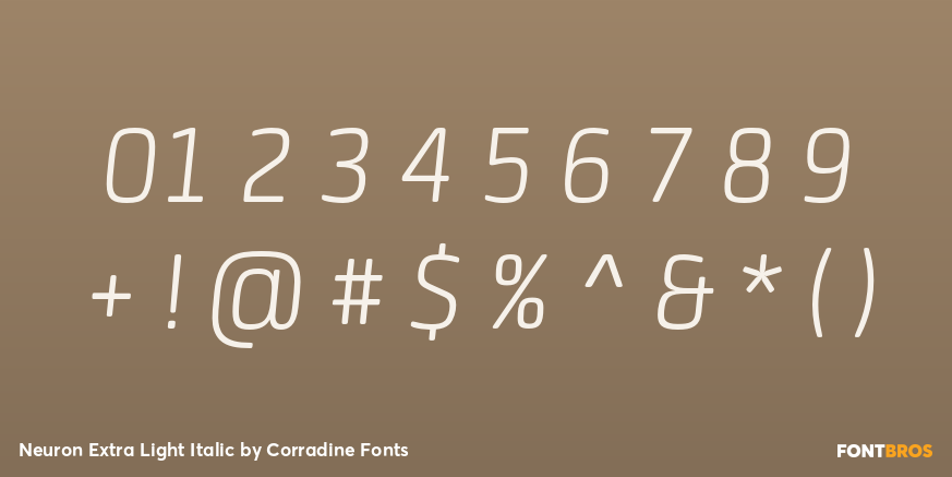 Neuron Extra Light Italic Font Poster #4