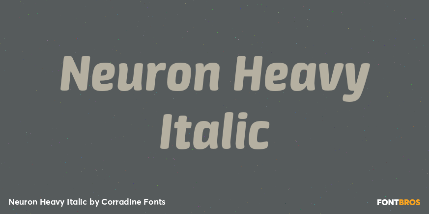 Neuron Heavy Italic Font Poster #1